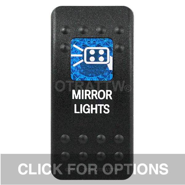 CONTURA II, MIRROR LIGHTS, BLUE SINGLE LENS, SINGLE UPPER DEPENDENT