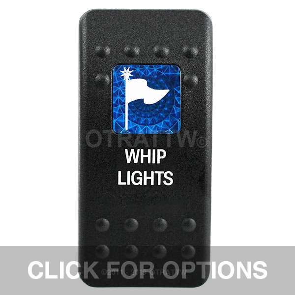 CONTURA II, WHIP LIGHTS, BLUE SINGLE LENS, SINGLE UPPER DEPENDENT