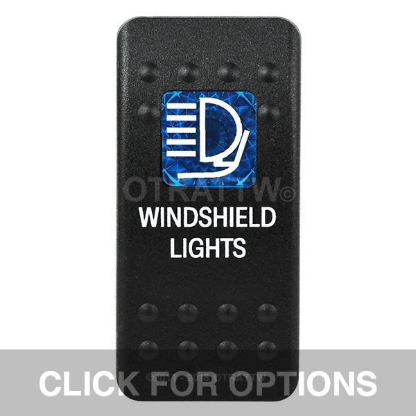CONTURA II, WINDSHIELD LIGHTS, BLUE SINGLE LENS, SINGLE UPPER DEPENDENT