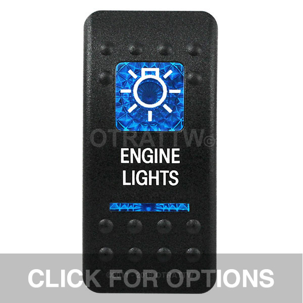 CONTURA II, ENGINE LIGHTS, BLUE LENS, LOWER INDEPENDENT