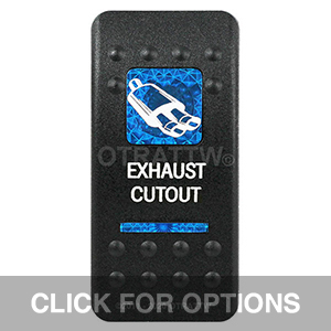 CONTURA II, EXHAUST CUTOUT, BLUE LENS, LOWER INDEPENDENT