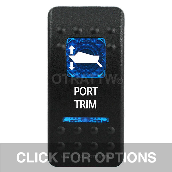 CONTURA II, PORT TRIM, BLUE LENS, DPDT ROCKER SWITCH