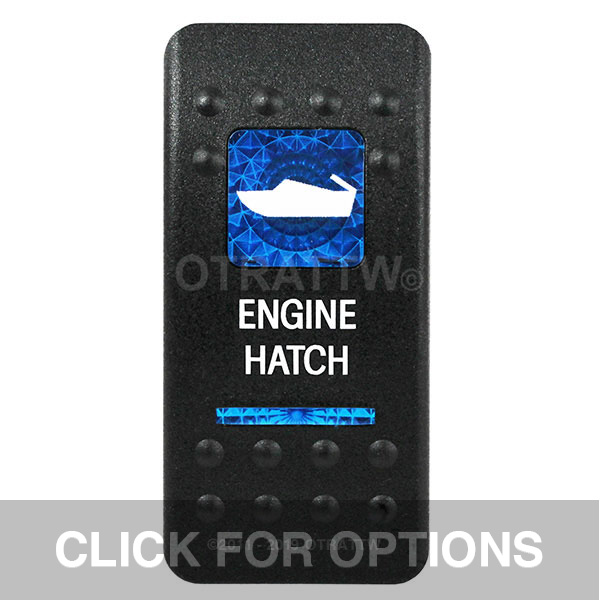 CONTURA II, ENGINE HATCH, BLUE LENS, DPDT ROCKER SWITCH