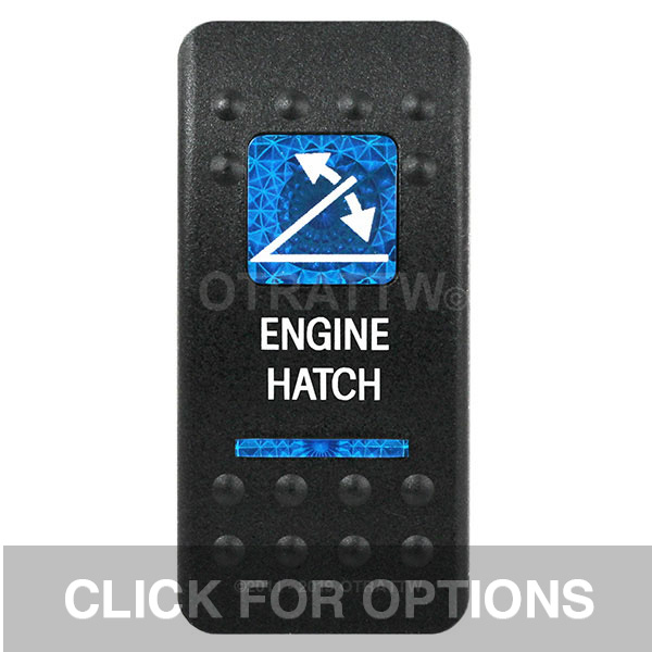 CONTURA II, ENGINE HATCH, BLUE LENS, DPDT ROCKER SWITCH