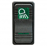 CONTURA X, WORK LIGHT, SEALED ROCKER SWITCH, GREEN LENS CONTURA X, WORK LIGHT, SEALED ROCKER SWITCH, GREEN LENS