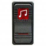 CONTURA X, MUSIC, SEALED ROCKER SWITCH, RED LENS CONTURA X, MUSIC, SEALED ROCKER SWITCH, RED LENS
