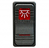 CONTURA X, DOME LIGHT, SEALED ROCKER SWITCH, RED LENS CONTURA X, DOME LIGHT, SEALED ROCKER SWITCH, RED LENS