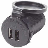 Blue Sea Fast Charge - Dual USB Charger Socket Mount Blue Sea Fast Charge - Dual USB Charger Socket Mount